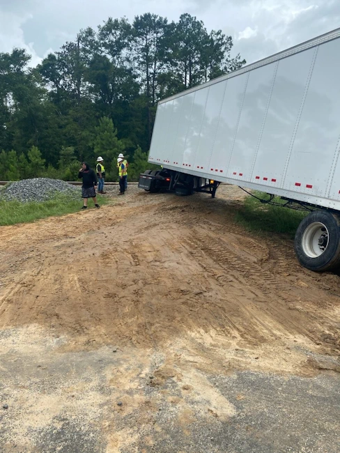 Our 50 ton strike truck doing some recovery of trailers in ditches